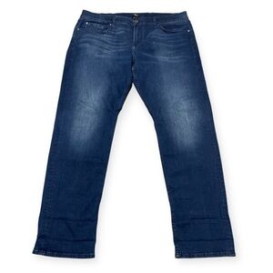 Men's 7 For All Mankind The Straight Jeans 38 (Measures 40x34) Dark Wash Denim